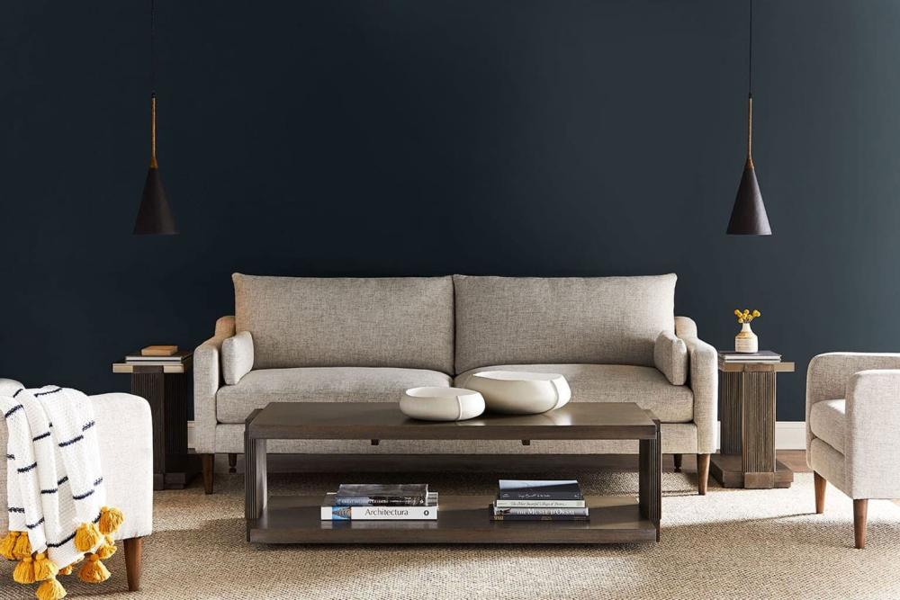 a couch and a coffee table